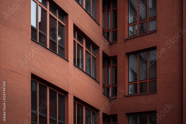 Fototapeta Brick Building Facade