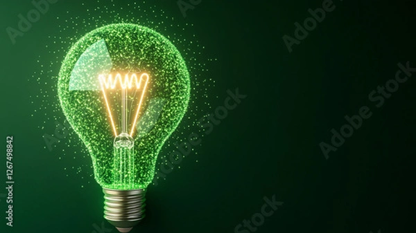 Fototapeta light bulb, idea technology 