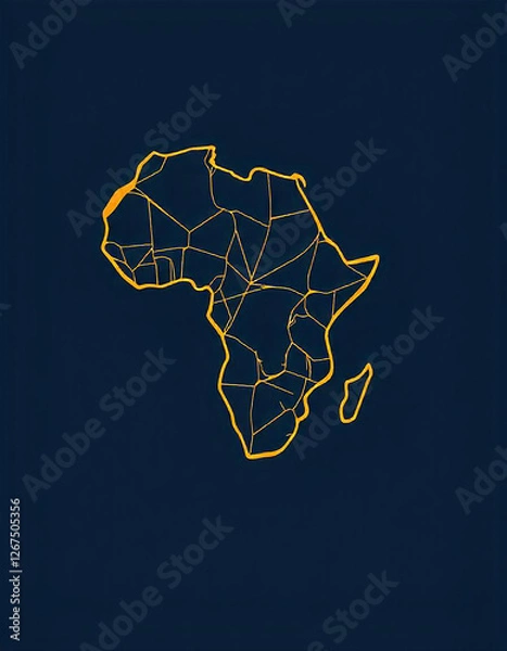 Obraz Free vector africa map logo template