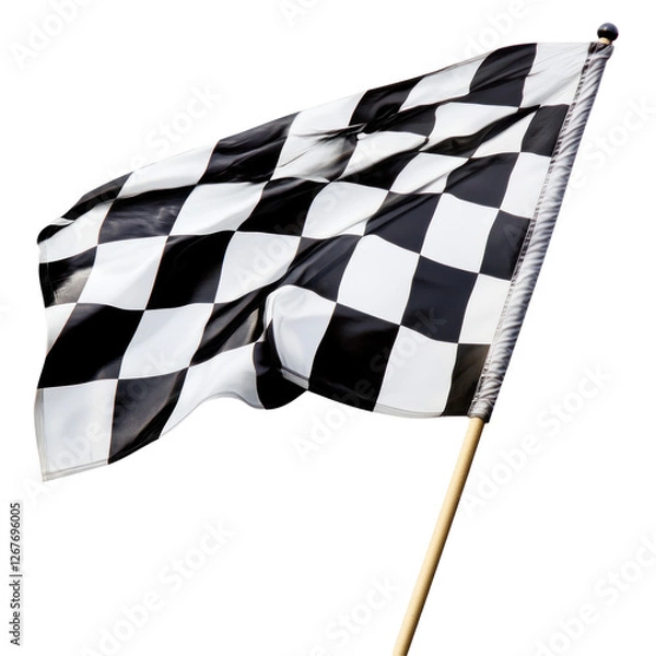 Fototapeta checkered flag waving