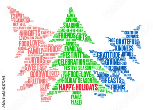 Obraz Happy Holidays Word Cloud