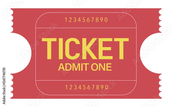 Fototapeta Ticket, Admit one ticket, Coupon sale, Ticket sale, Vintage Coupon