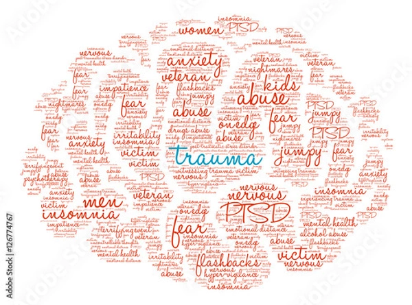 Obraz Trauma Brain Word Cloud