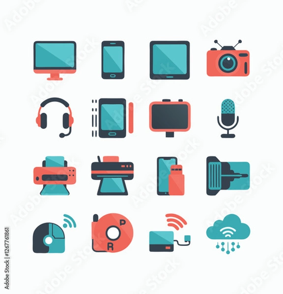 Obraz Technology icons symbol pack illustration creative concept