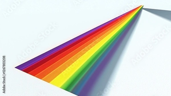 Obraz Spectrum light ray, white background, graphic design, website banner