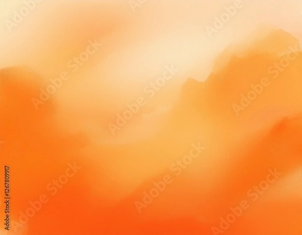 Fototapeta gentle orange watercolor gradient background for design backgrounds