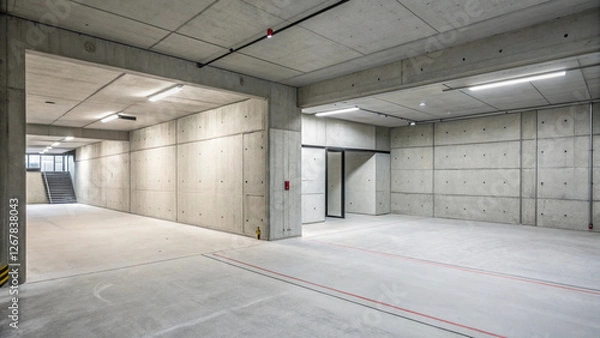 Obraz empty parking garage