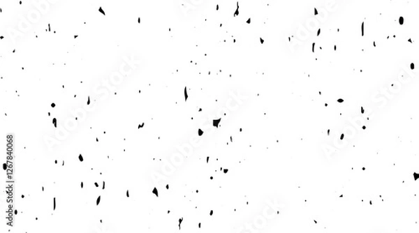 Fototapeta Dirty monochrome pattern of the old worn surface. Grunge background of black and white. Abstract illustration texture of cracks, chips, dot.