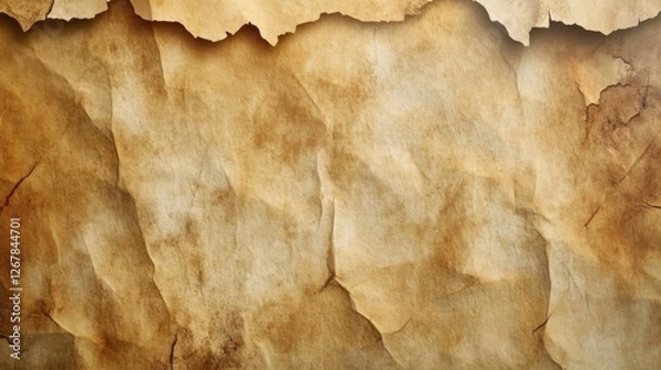 Fototapeta Aged textured stained paper design, vintage and distressed, perfect for historical projects