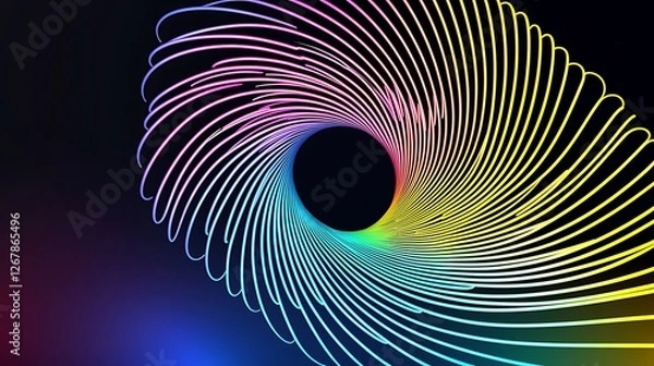 Fototapeta Abstract Colorful Swirling Lines