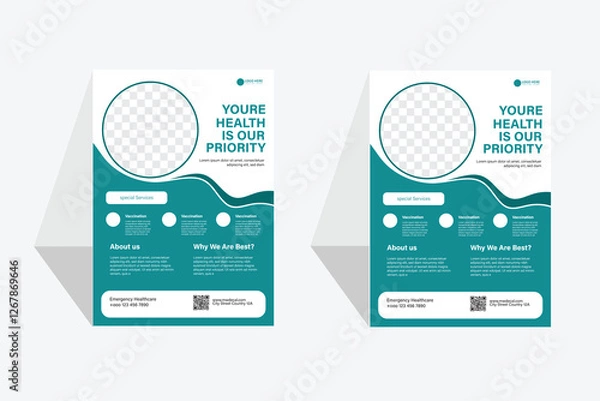 Obraz Modern healthcare medical flyer templet design vector file


