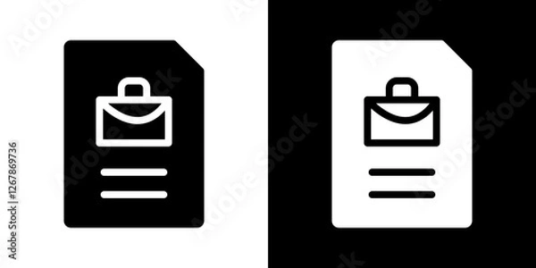 Fototapeta Job description icons vectors set in solid style.