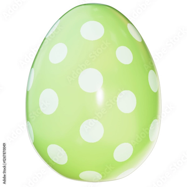 Fototapeta Easter Theme Cute Easter Egg Deco on transparent background , 3D Rendering