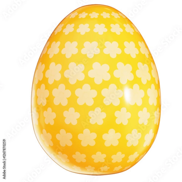 Fototapeta Easter Theme Cute Easter Egg Deco on transparent background , 3D Rendering