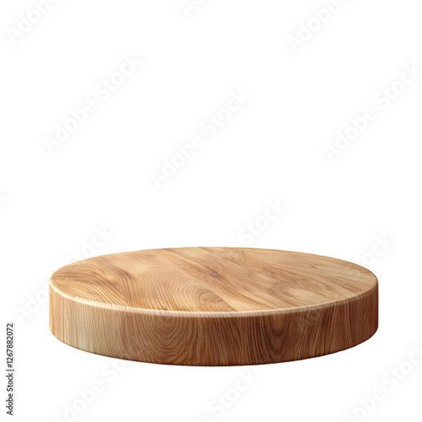 Obraz wooden podium isolated on white background