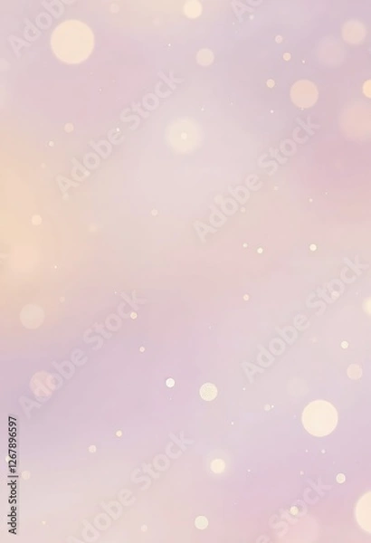 Fototapeta Abstract pastel pink background with soft glowing bokeh lights creating dreamy atmosphere