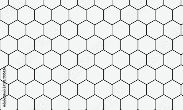 Fototapeta abstract geometric black hexagon pattern on grey.