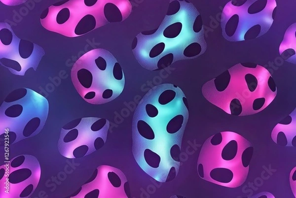 Fototapeta Trendy holographic Leopard seamless pattern.