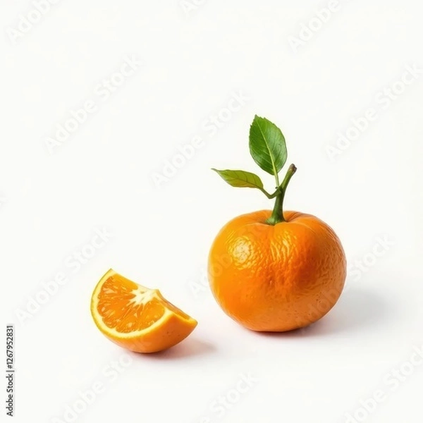 Obraz Minimalist composition of isolated dancy tangerine, plain, clean