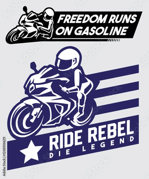 Fototapeta Motorbike Racer	Logo