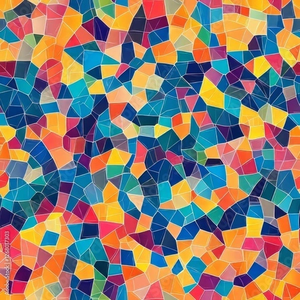 Obraz Seamless Pattern - Abstract Colorful Mosaic Pattern Background