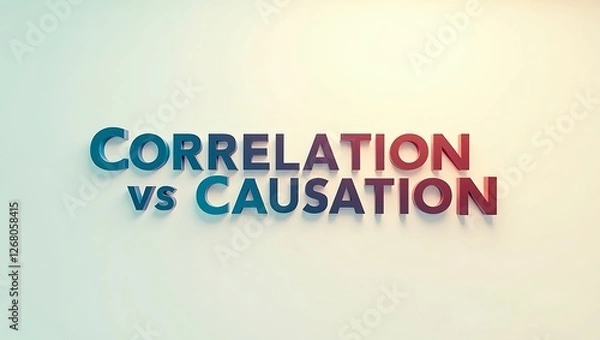 Fototapeta correlation in relation to causation in analytical contexts