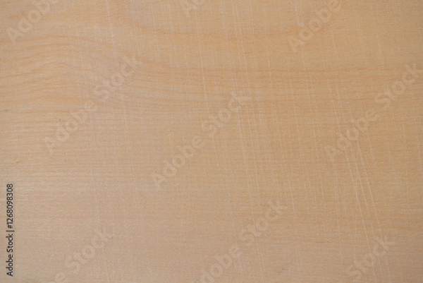 Fototapeta Texture scratched birch plywood. Face veneer of birch plywood panel, pattern, background, close-up, high resolution.