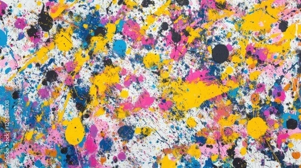 Fototapeta Abstract Colorful Splatter Paint Artwork