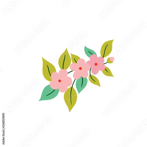 Fototapeta Colorful Floral Illustration