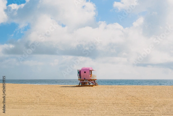 Obraz lifeguard tower on the beach
