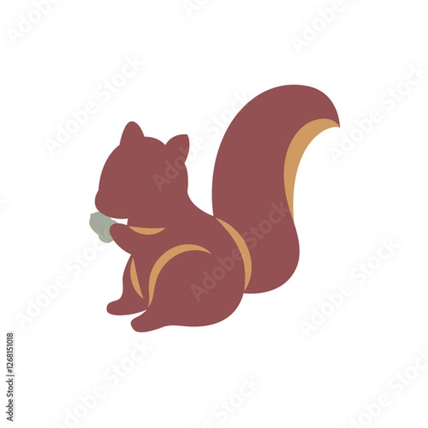 Fototapeta squirrel with acorn