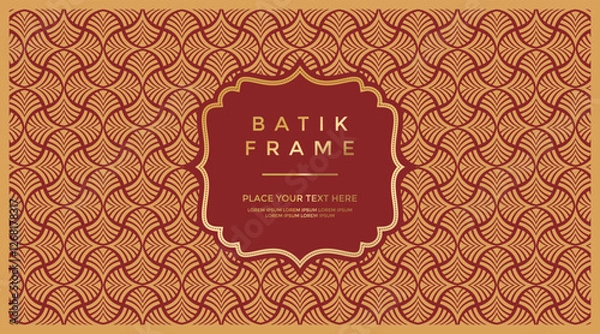 Fototapeta Elegant Batik Frame Design Background