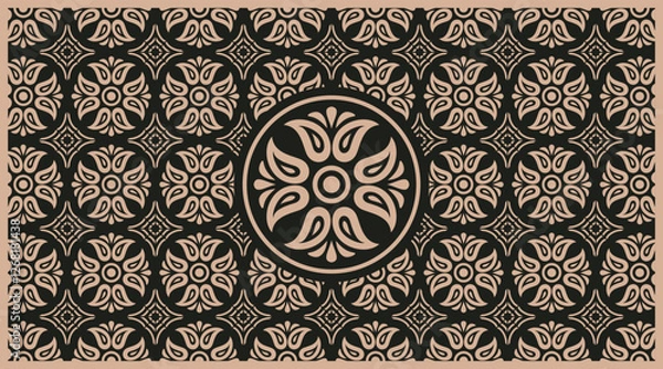 Fototapeta Vector Elegant Floral Damask Pattern