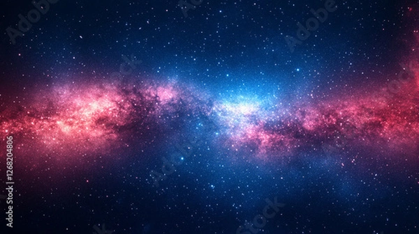 Fototapeta A dazzling night sky filled with vibrant colors multiple meteors and countless stars creating a breathtaking cosmic spectacle symbolizing wonder dreams limitless possibilities and cosmic energy