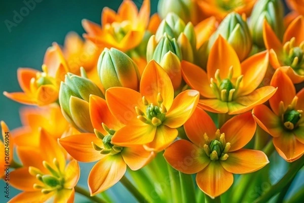 Fototapeta Minimalist Macro Photography of Ornithogalum Flowers - Asparagaceae Family