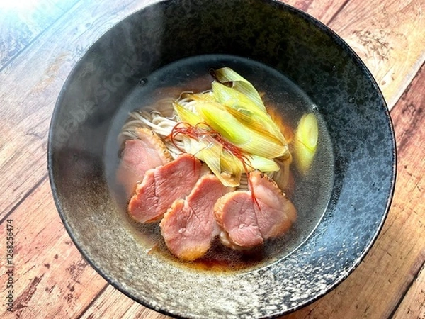 Fototapeta 上から見た鴨南蛮