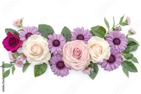 Fototapeta frame of flowers