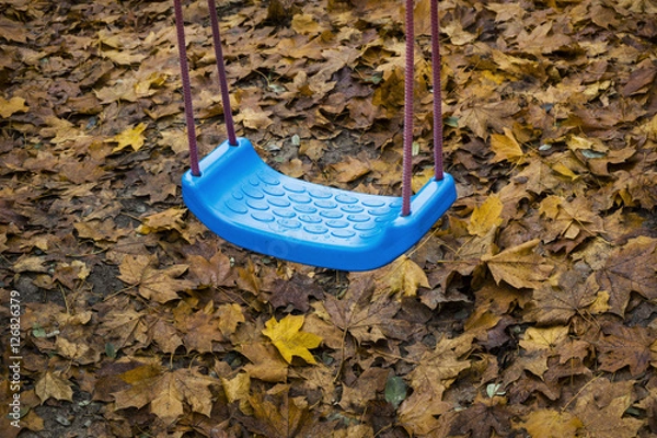 Obraz huśtawka jesienią