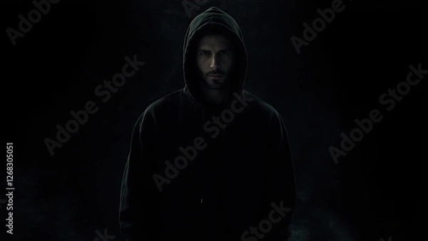 Obraz scary man in the dark generative ai