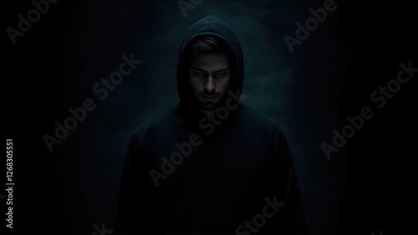 Obraz scary man in the dark generative ai