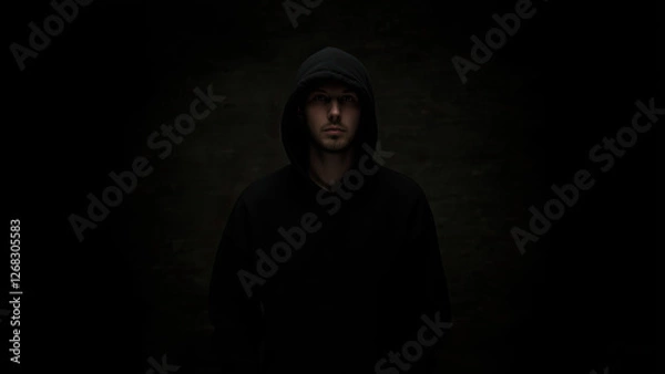 Obraz scary man in the dark generative ai