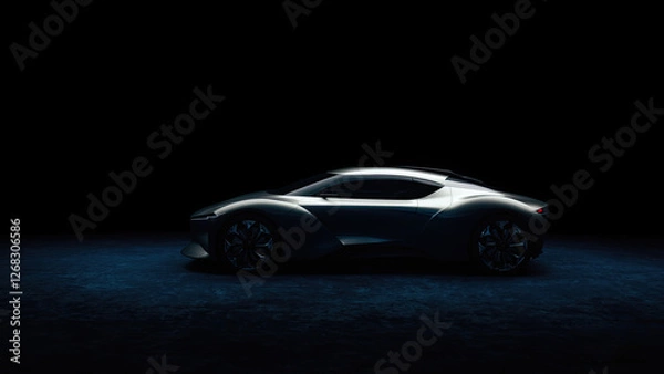 Obraz car on black background generative ai