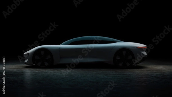 Obraz car on black background generative ai