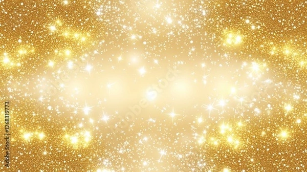 Fototapeta Golden Glitter Sparkle Background Festive Elegant Luxury Shiny Shimmering Texture Design Abstract Gold Bright Twinkling Celebration Party Holiday     