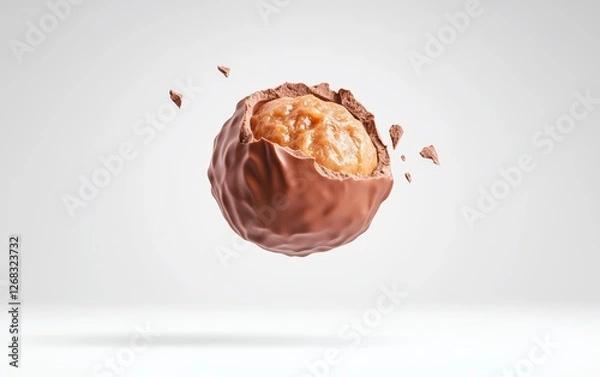 Obraz Chocolate Sphere with Cracked Surface and Filling