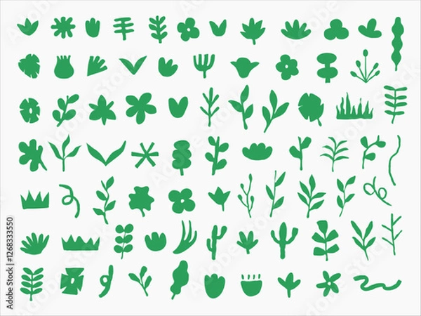 Obraz Abstract Botanical Silhouettes