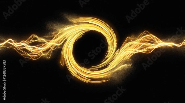 Fototapeta Vortex, metallic texture, splash, pattern, cool, art, creativity, magic, brilliance, success