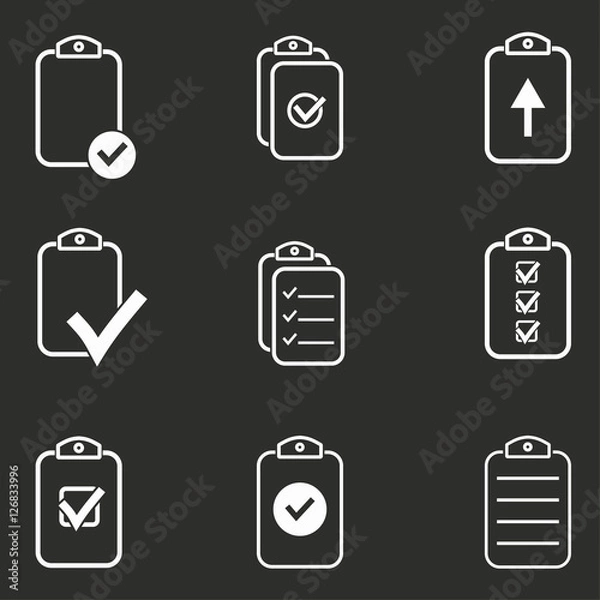 Fototapeta Clipboard icon set.