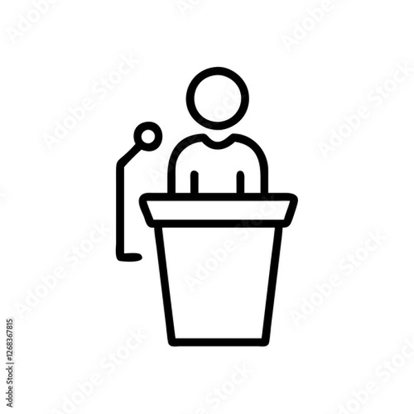 Fototapeta Lecture Presentation Speaker Icon