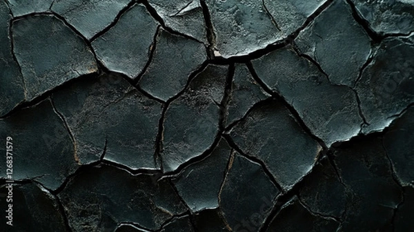 Fototapeta cracked, weathered surface symbolizing imperfection, with golden repair lines reminiscent of kintsukuroi, the Japanese art of mending broken pottery, reflecting beauty in flaws